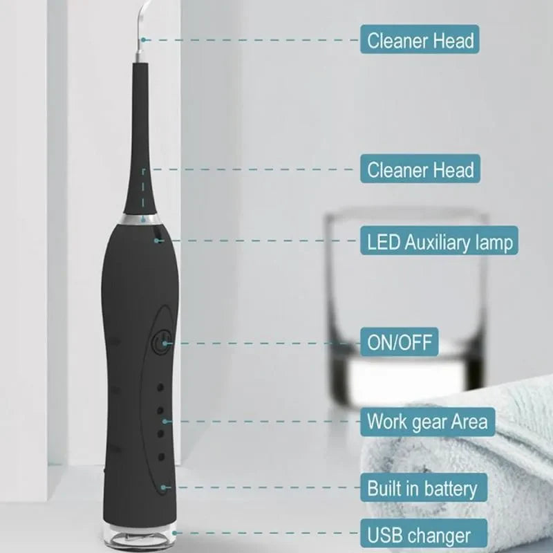 Electric Tartar Remover Tartar Ultrasonic Whitening USB Rechargeable Tooth Cleaner Portable Household Dental Calculus Remover - Korvel