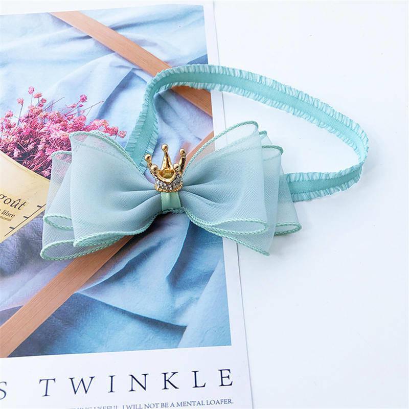 Luxury Pearl Handmade Bowknot Crown Headband for Baby Girls