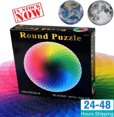 Rompecabezas Geométrico Redondo Arcoíris Colorido - 1000 Piezas