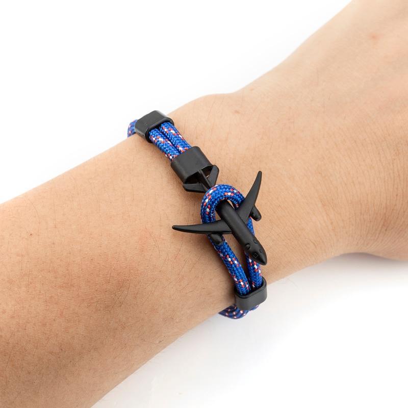 Pulsera de Ancla Negra Moderna y Elegante para Hombres y Mujeres