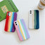 Funda de Silicona Arcoíris de Lujo para iPhone - Protección Premium