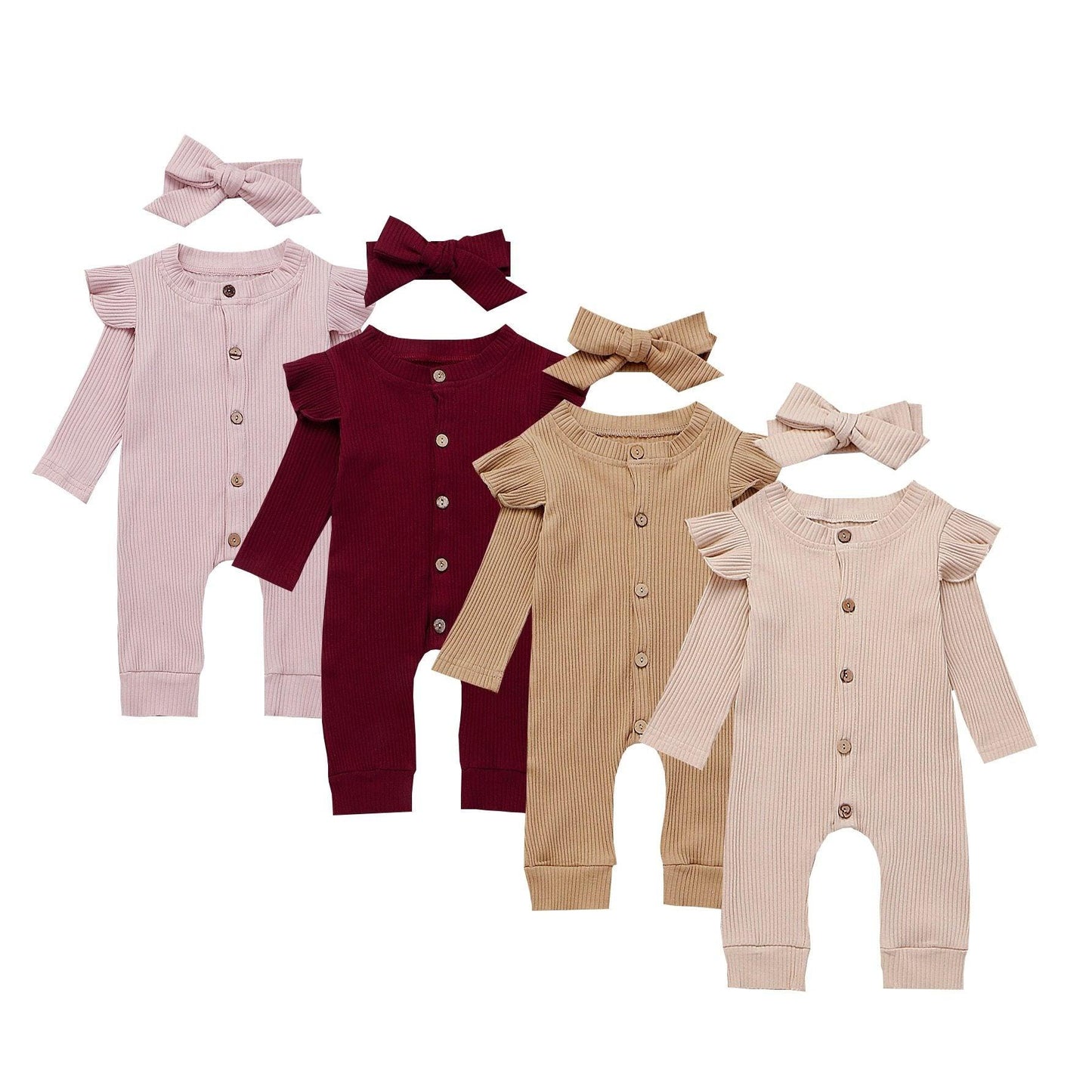 Combinaison en Coton Tricoté Classique pour Filles et Garçons