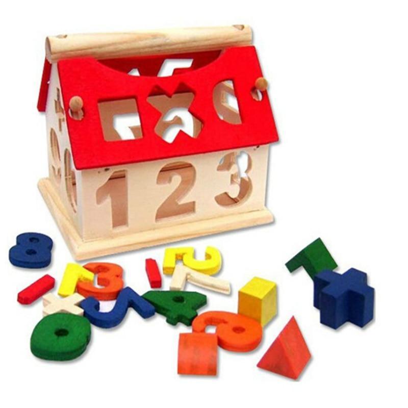 Children's Wooden Shape Matching House Toy