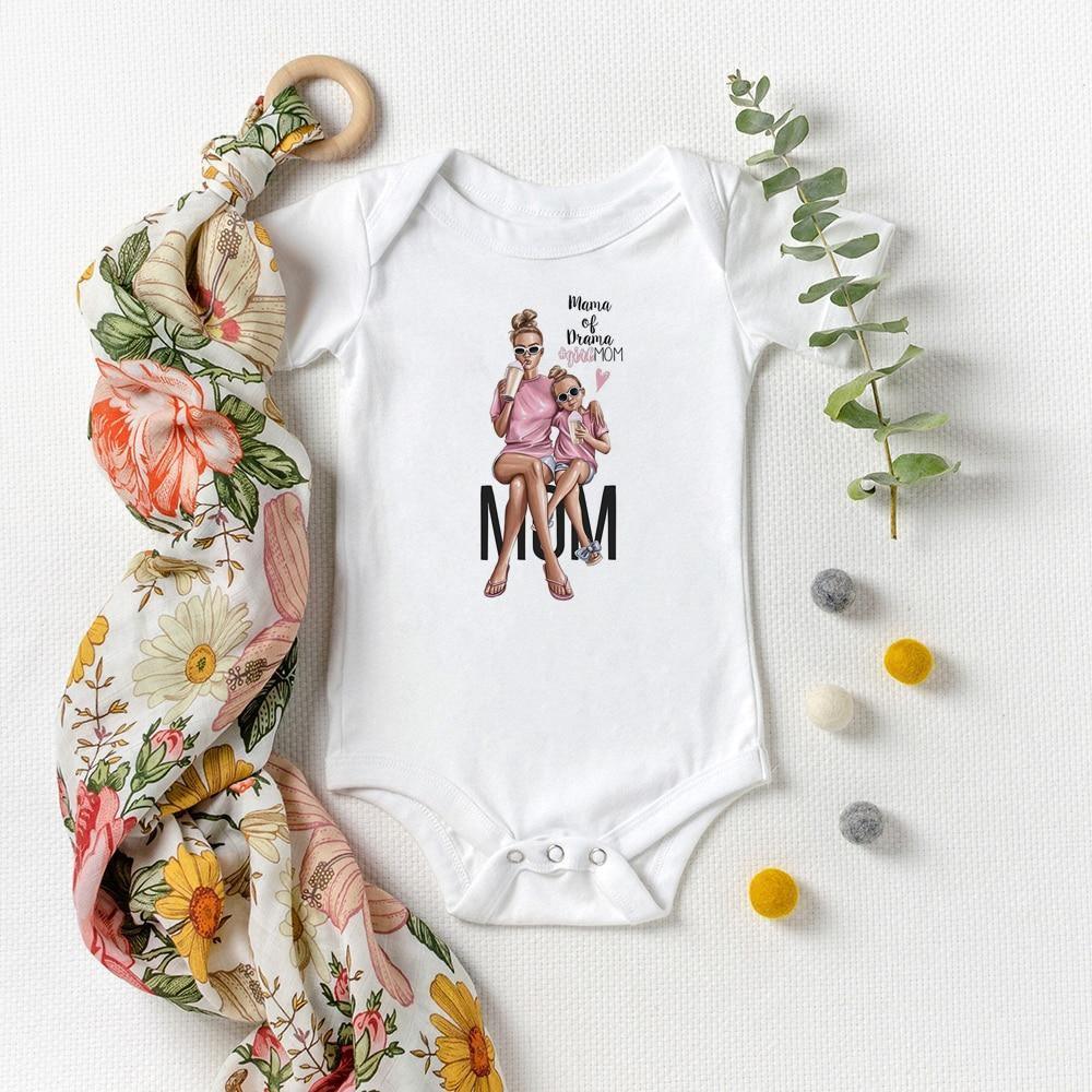Bodysuit de bébé imprimé moderne de luxe - Combinaison d'été unisexe