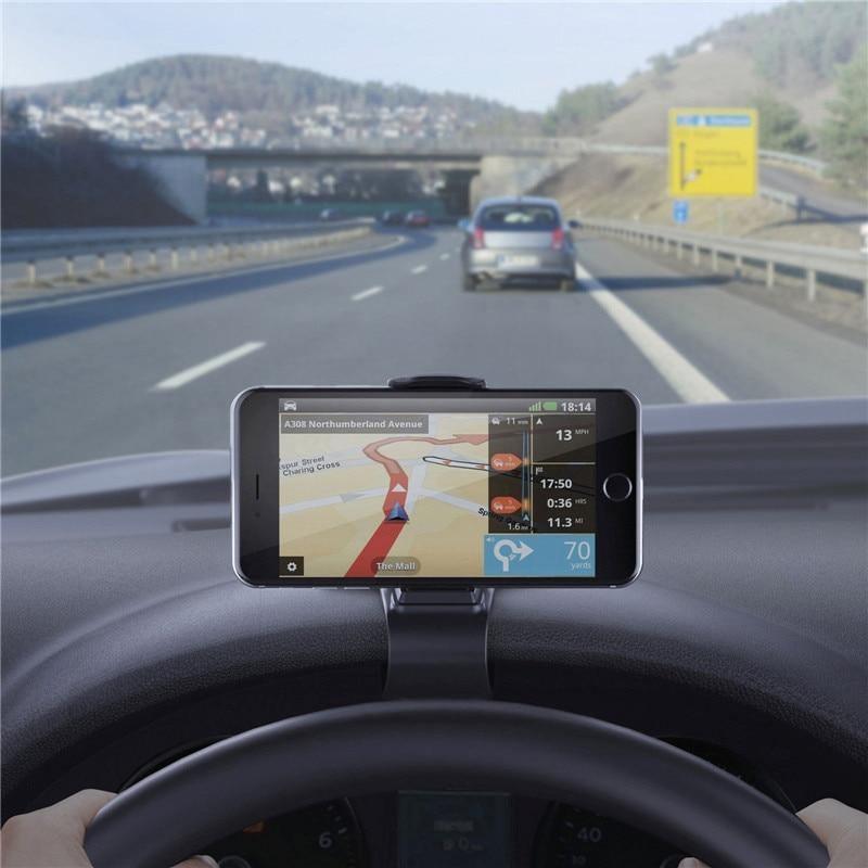 Premium Black Adjustable Car Phone Holder for Smartphones