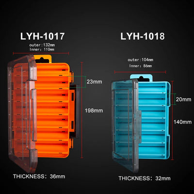 Kingdom Fishing Box 12 14 compartments Fishing Accessories lure Hook Boxes storage Double Sided High Strength Fishing Tackle Box - Korvel