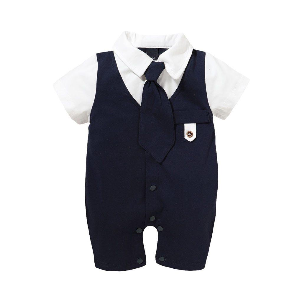 Combinaison de Luxe Moderne pour Bébé - Combinaison à Manches Courtes pour Garçons
