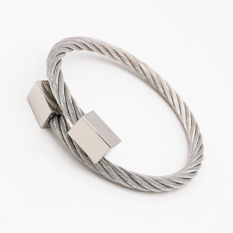 Luxury Modern Roman Style Stainless Steel Bracelet for Men