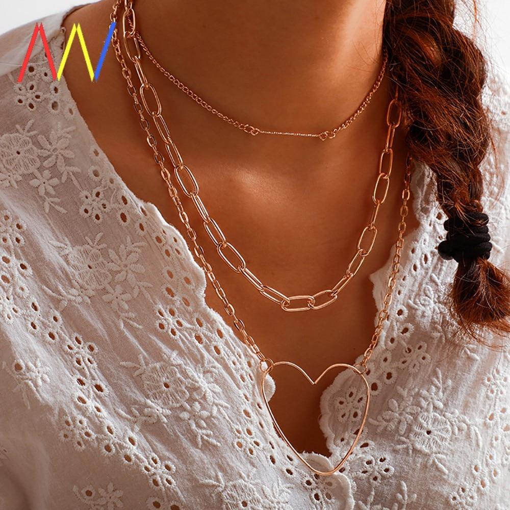 Modern Vintage Multilayer Crystal Gold Choker Necklace
