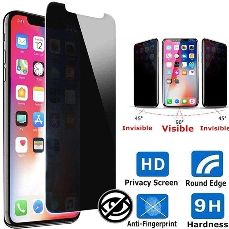 Protecteurs d'écran en verre trempé anti-espion 3PCS pour iPhone