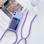 Transparent Crossbody Wallet Case for iPhone