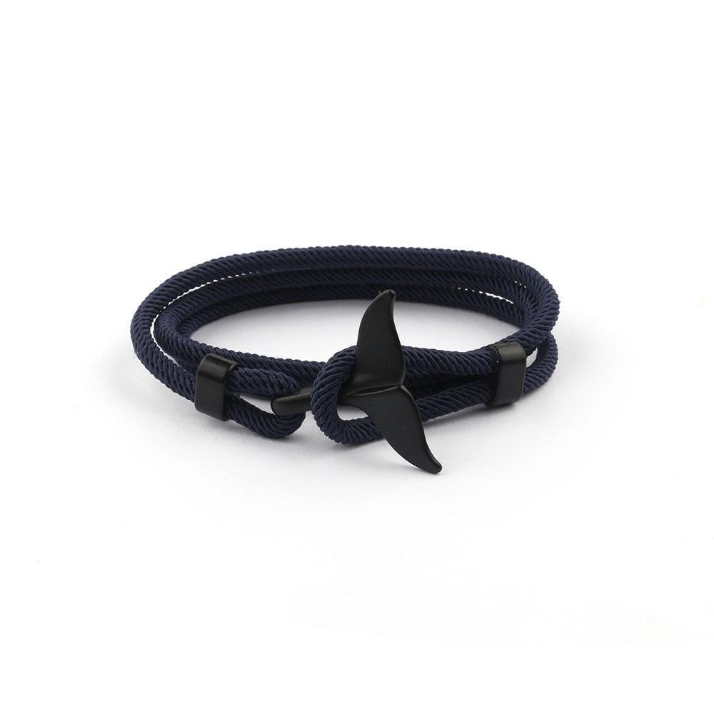 Bracelet Ancre Queue de Baleine - Charme Nautique Unisexe
