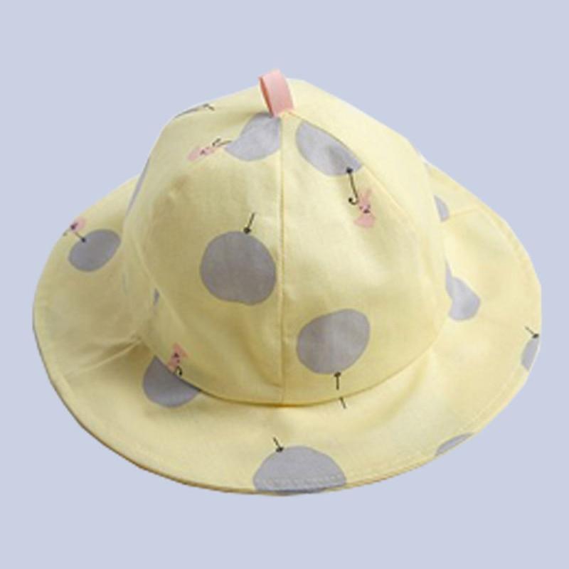 Charming Cotton Bucket Hat for Babies - Cartoon Bear Design