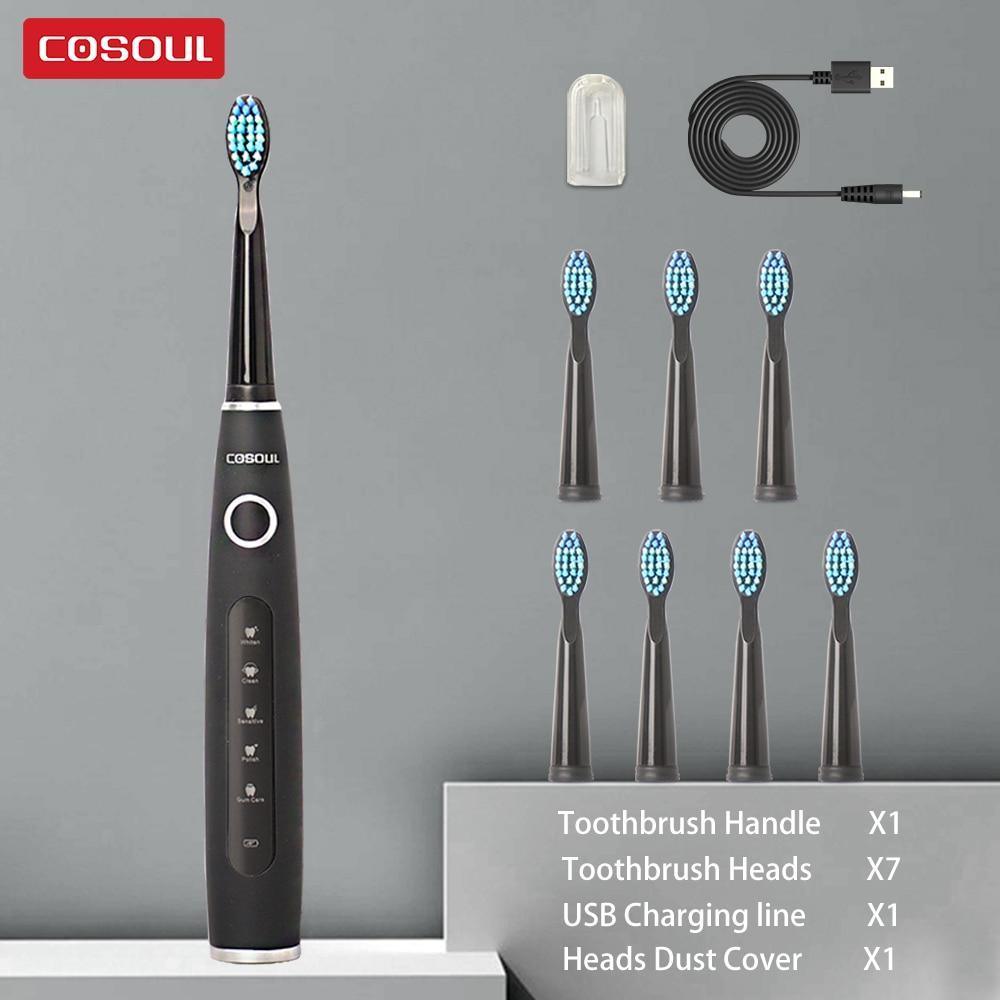 Sonic Rechargeable Electric Toothbrush with Smart Features