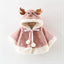 Manteau à capuche en cartoon d'élan mignon et luxueux pour filles bébés