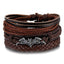 Vintage Black Bead Leather Bracelet for Men and Women