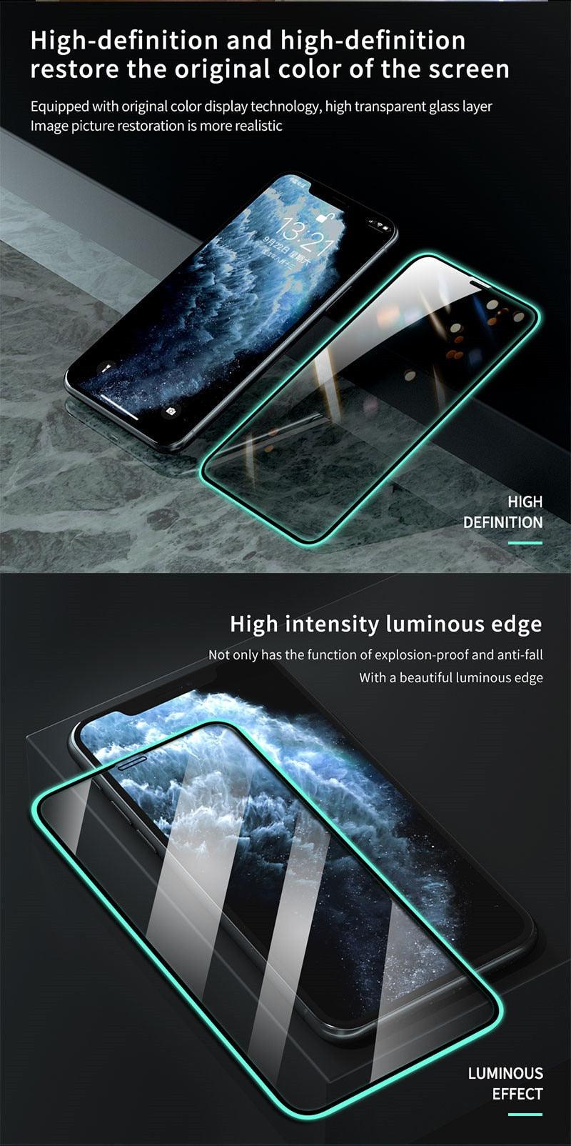 Luminous Tempered Glass Screen Protectors for iPhone