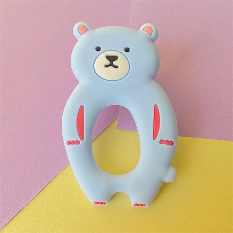 4-Pack Bear Silicone Teething Toys - Safe & Fun Baby Chewables - Korvel