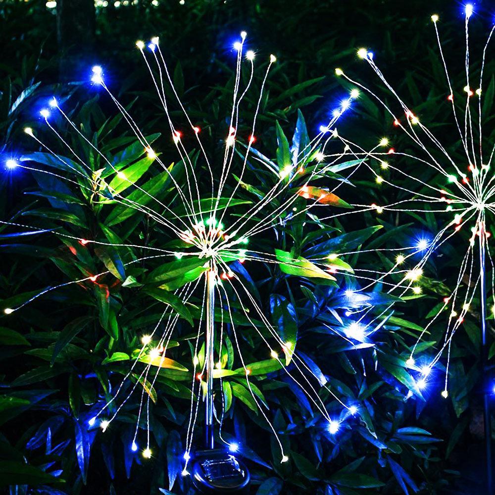 Modern Luxury LED Solar Garden Lamp - Tree Fireworks Design