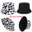 FOXMOTHER New Fashion Reversible Black White Cow Pattern Bucket Hats Fisherman Caps For Women Gorras Summer - Korvel