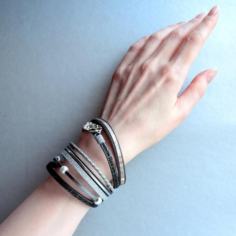 Elegant Handmade Leather Wrap Bracelet with Tree of Life Charm for Men and Women - Korvel