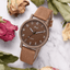 Montre en cuir élégante pour femmes