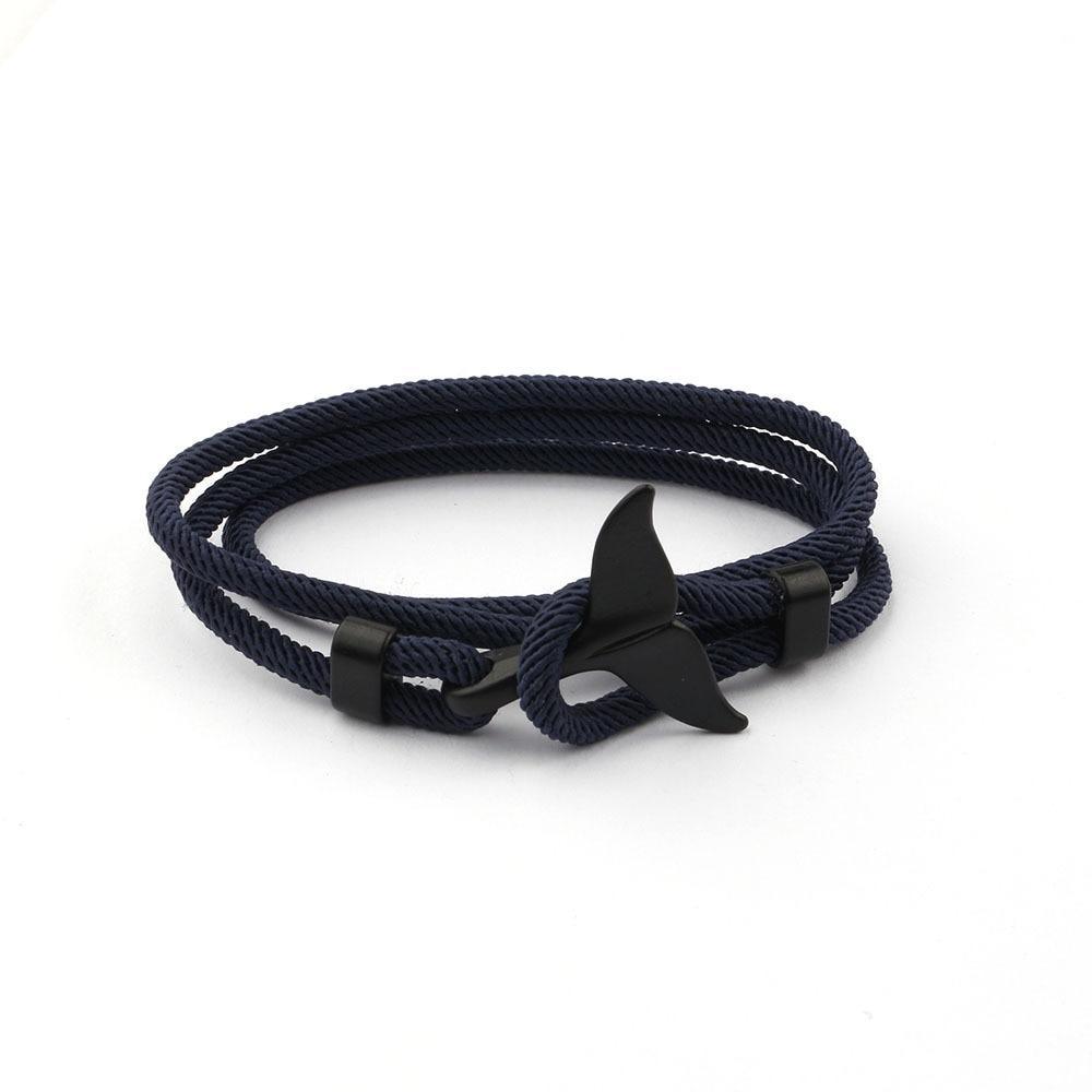 Bracelet Ancre Queue de Baleine - Charme Nautique Unisexe
