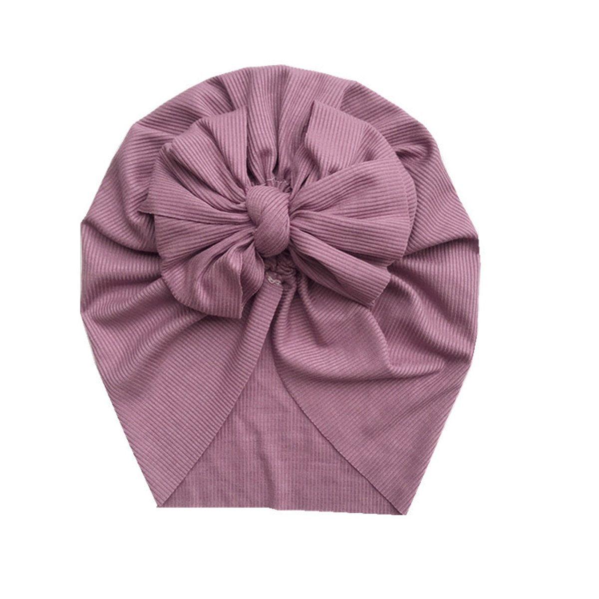 Elegant Cotton Turban Beanie for Newborns