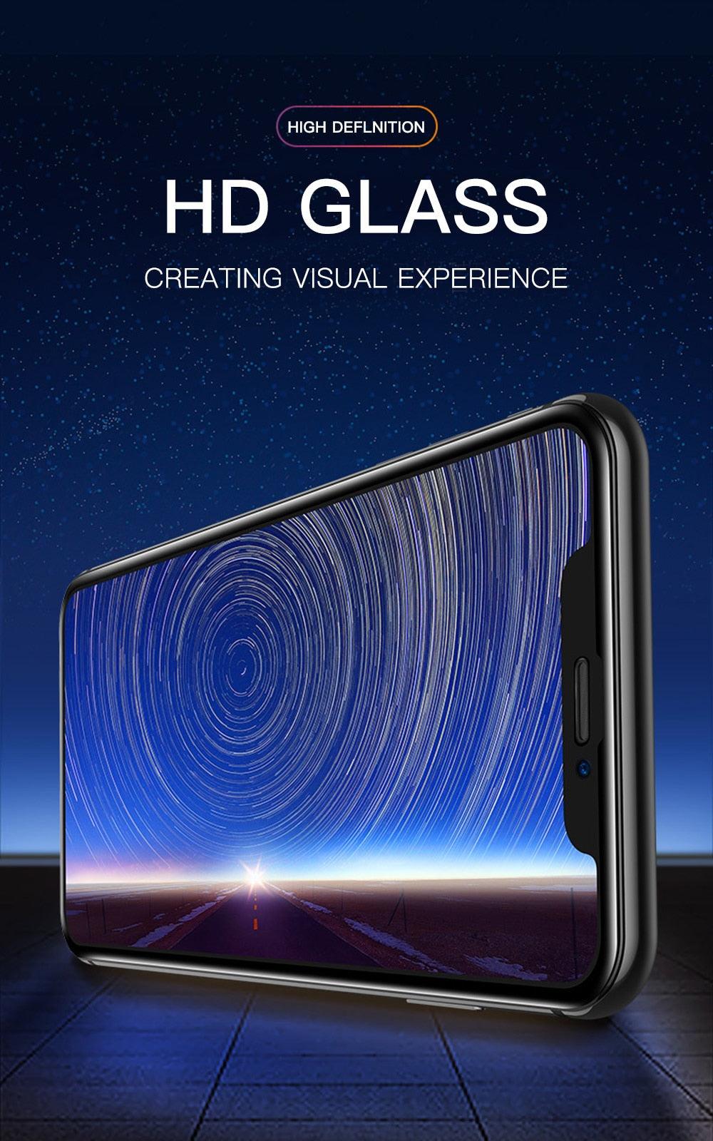 Protector de Pantalla de Vidrio Templado 20D de Cobertura Completa para iPhone