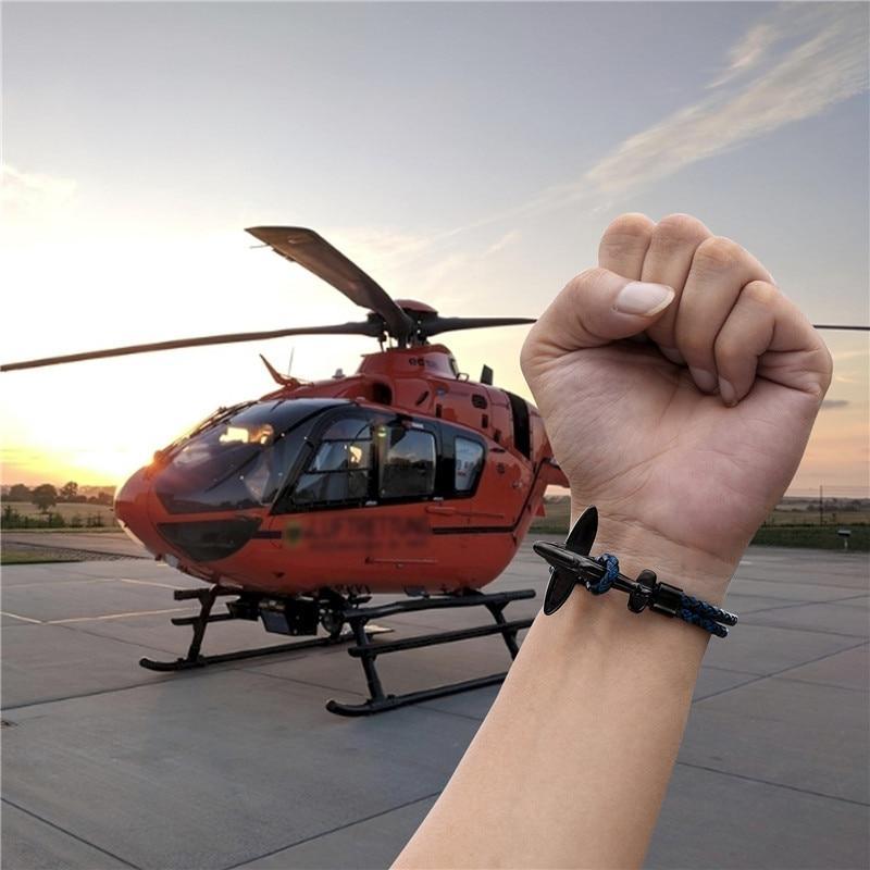 Pulsera de Ancla de Aviación de Acero Inoxidable Dorado para Hombres y Mujeres
