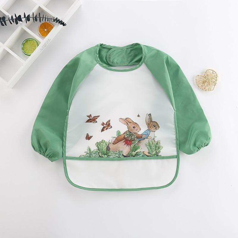 Adorable Waterproof Long Sleeve Baby Feeding Smock with Cartoon Design - Korvel