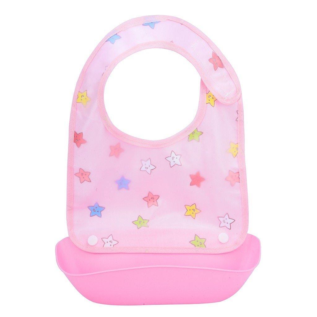 Baberos de Silicona Impermeables Premium con Recogedor de Comida