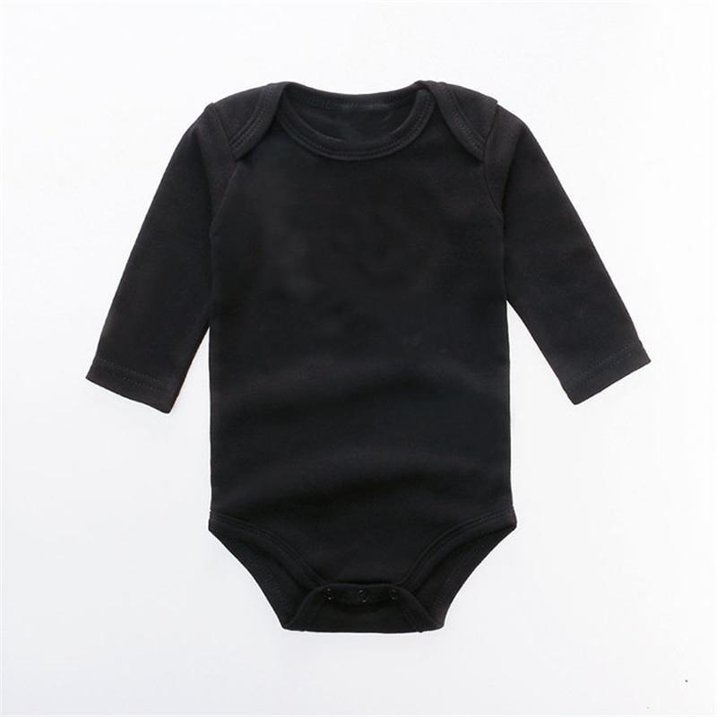 Combinaison Bébé Classique Moderne en Couleur Unie - Jumpsuit à Manches Longues en Coton