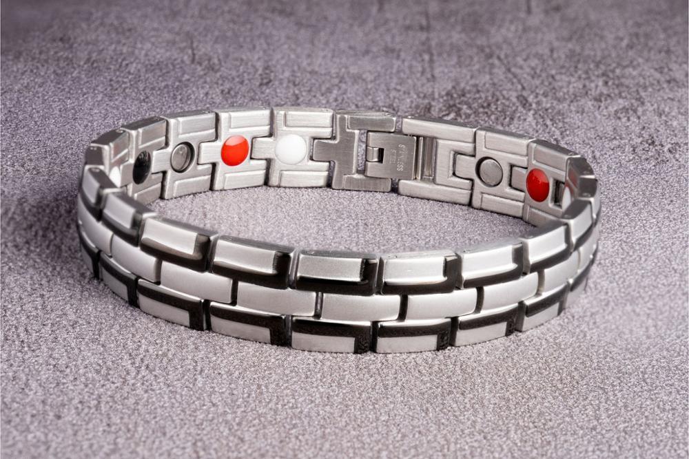 Trendy Men's Stainless Steel Magnetic Bracelet