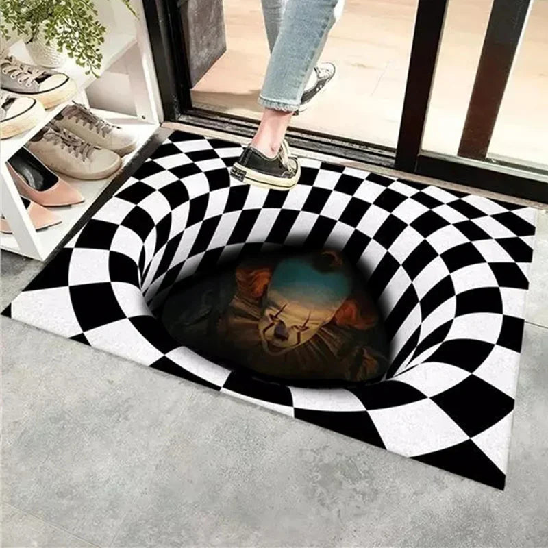 Caretive Vortex Illusion Doormat Stereo Vision IT Illusion Living Room Bedroom Carpet Art Rug - Korvel