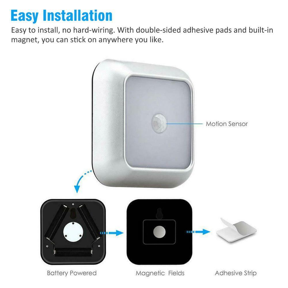 STEVVEX Wireless LED Motion Sensor Night Lights - Set of 2