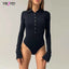 Body de Manga Larga Elegante para Mujeres