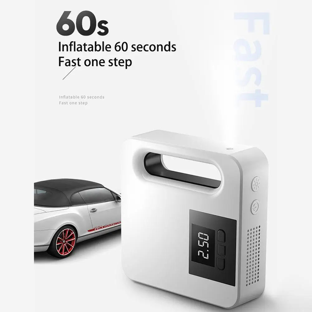 12V Mini Car Air Compressor Tire Inflatable Air Pump Portable Inflator Pump Electric Intelligent Car Tire Inflator - Korvel
