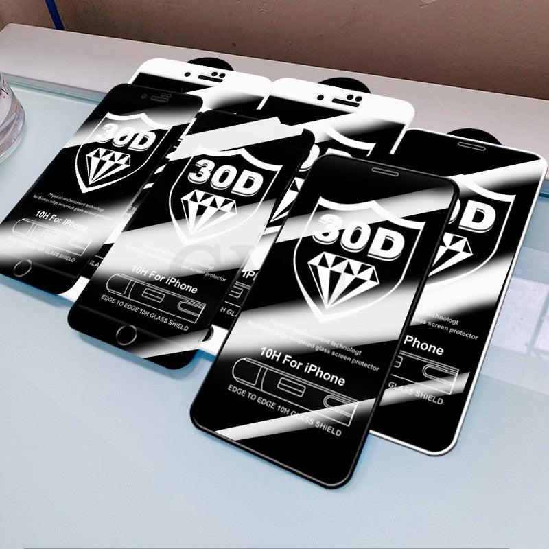 Full Cover Tempered Glass Screen Protector for iPhone Models
