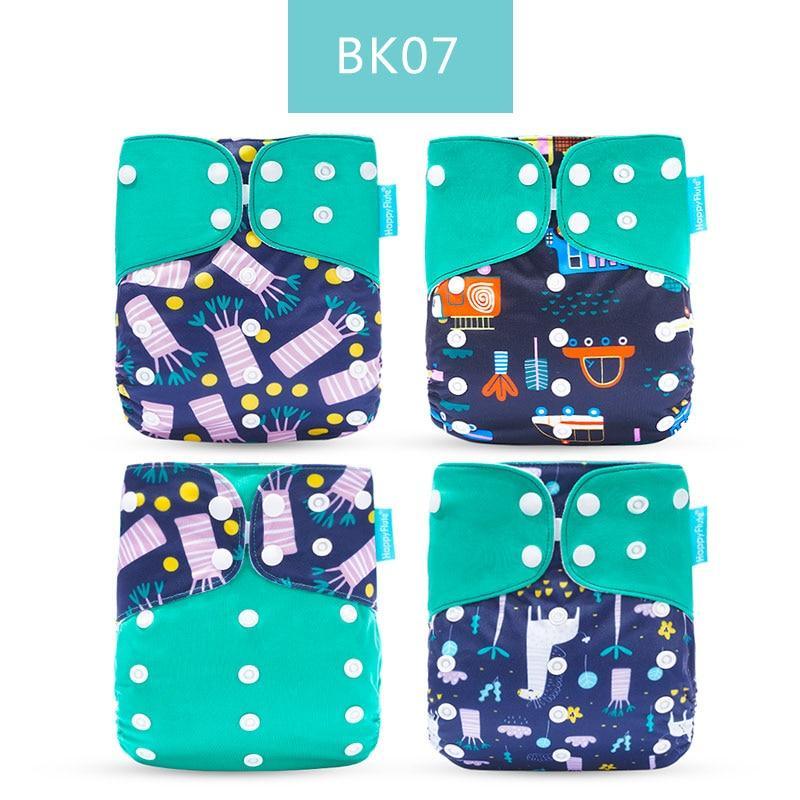 4PCS Eco-friendly Adjustable Cloth Diapers Set for Babies