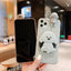 3D Cute Cartoon Dog Mirror Stand Phone Case for iPhone