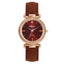 Montre en cuir ornée de rhinestones pour femmes
