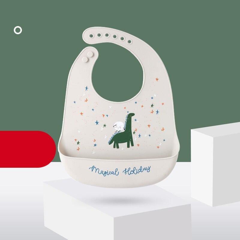 Bibs de bebé de silicona impermeables premium - Ajustables y coloridos