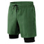Shorts de sport pour hommes en noir à 4 voies extensibles avec poche