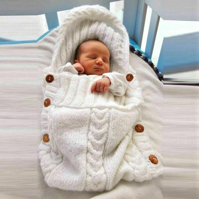 Premium Knitted Baby Swaddle Blanket for Comfort and Warmth