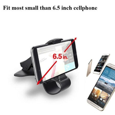 Premium Black Adjustable Car Phone Holder for Smartphones