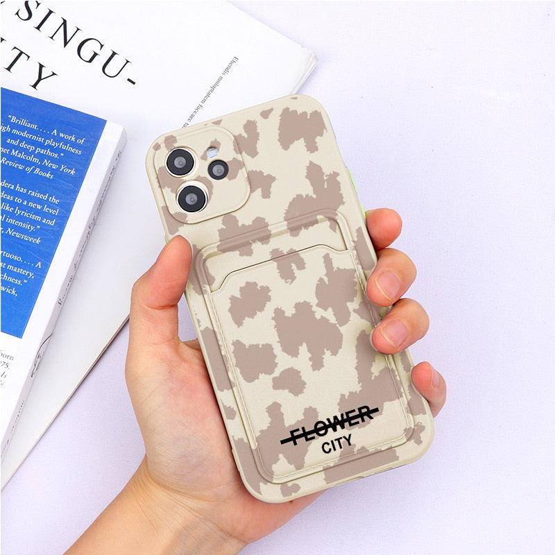 Soft Silicone Wallet Card Holder Case for iPhone 11 Mini & 7/8