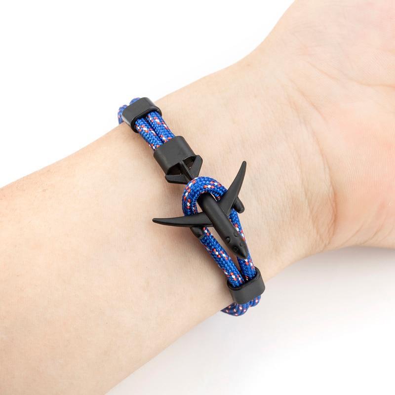 Pulsera de Ancla Negra Moderna y Elegante para Hombres y Mujeres