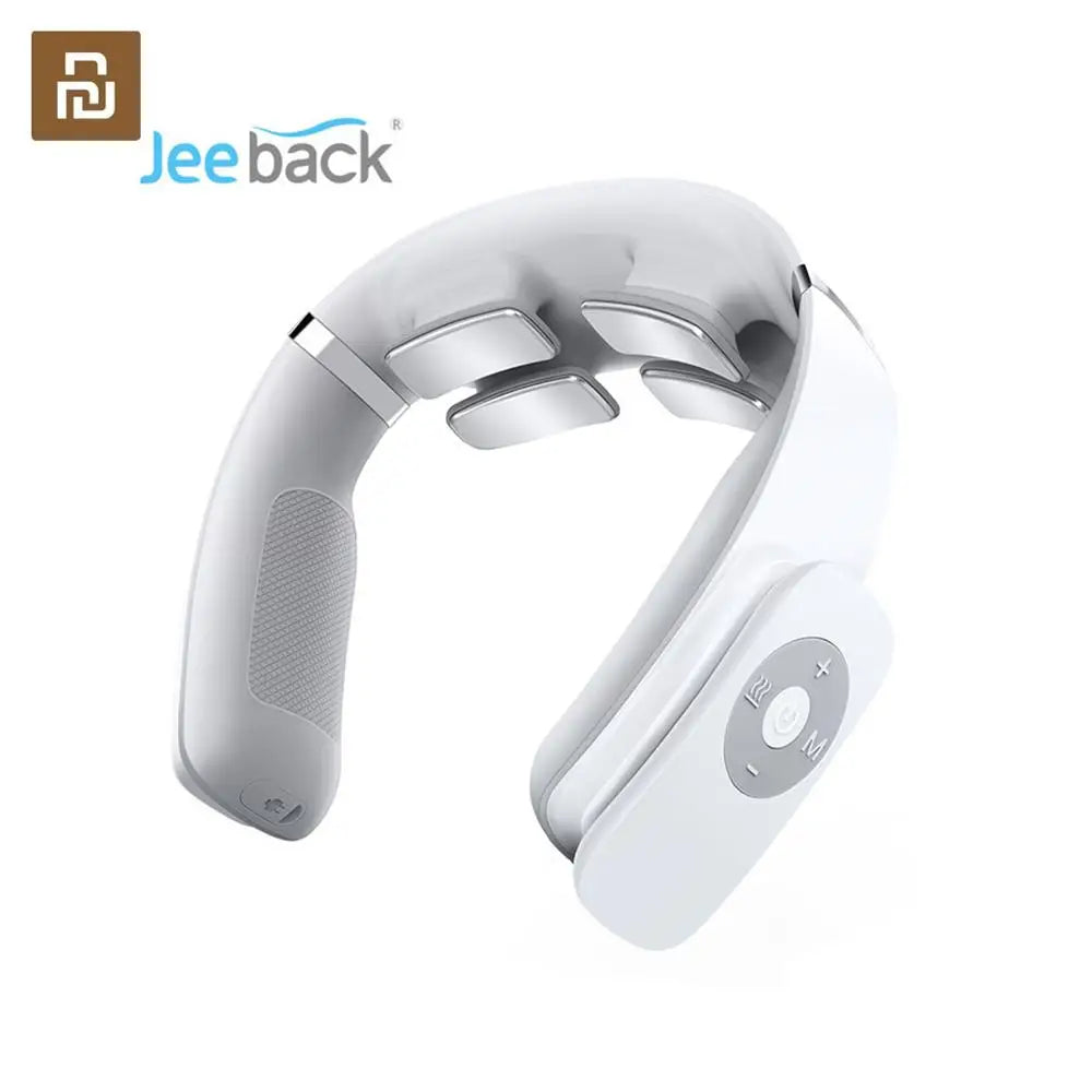 Youpin Jeeback G3 Electric Wireless Neck Massager TENS Pulse Relieve Neck Pain 4 Head Vibrator Heating Cervical Massage Tools - Korvel