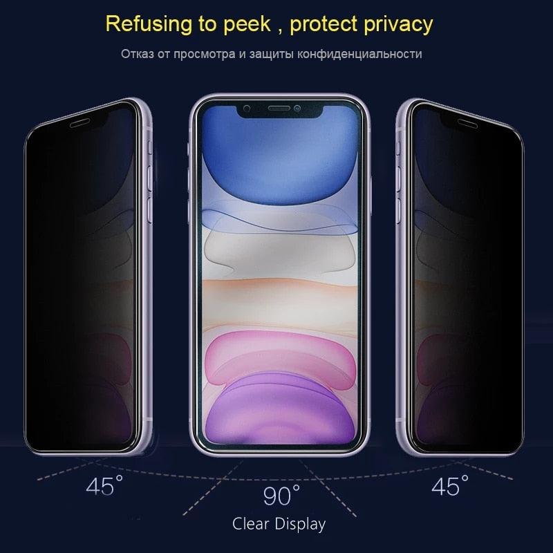 Protecteur d'écran anti-espion HD mat pour iPhone